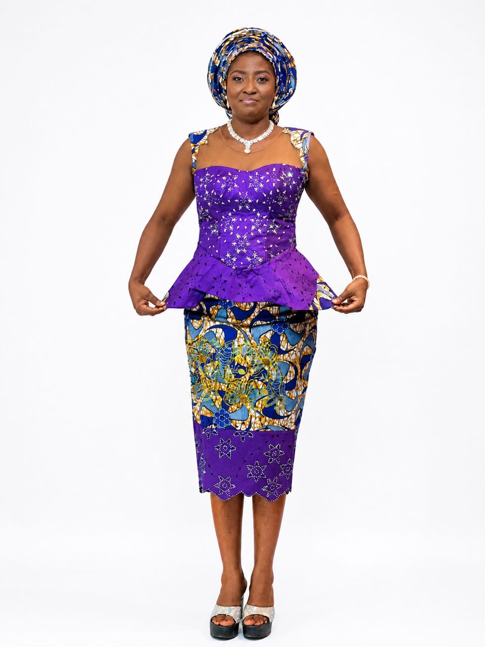 T&T Royal Amethyst Laser-Cut Illusion Bodice