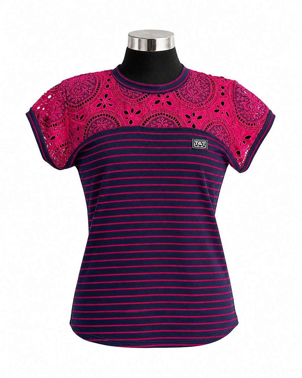 T&T Ruby Bloom Stripe Tee