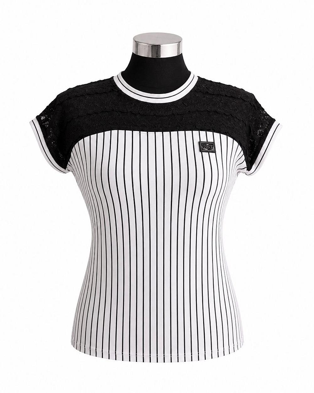 T&T Luxe Lace Stripe Tee